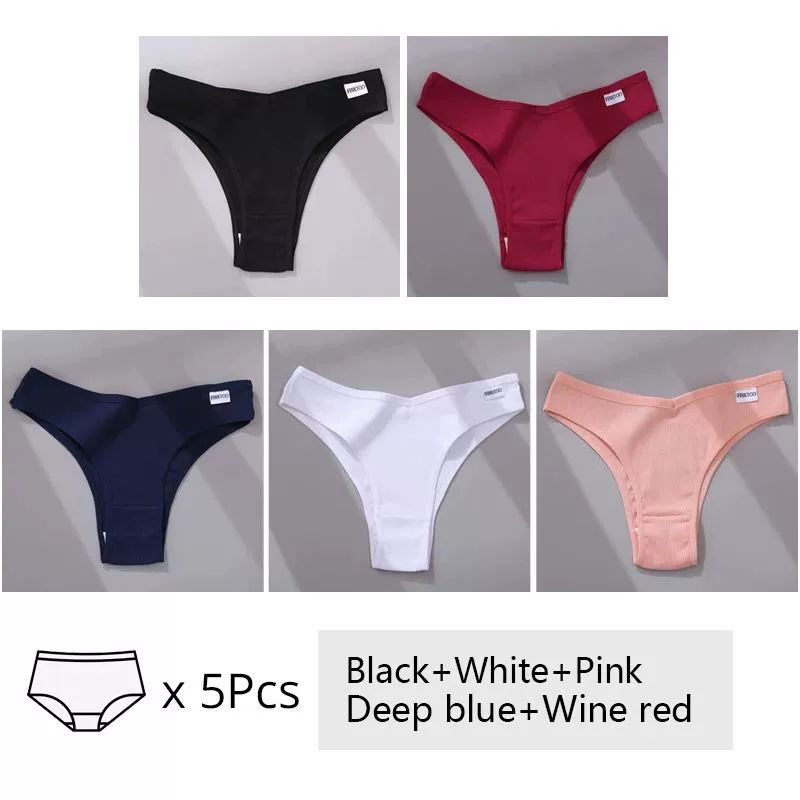 5Pcs Set Women Panties Cotton Underwear M-XL Comfo