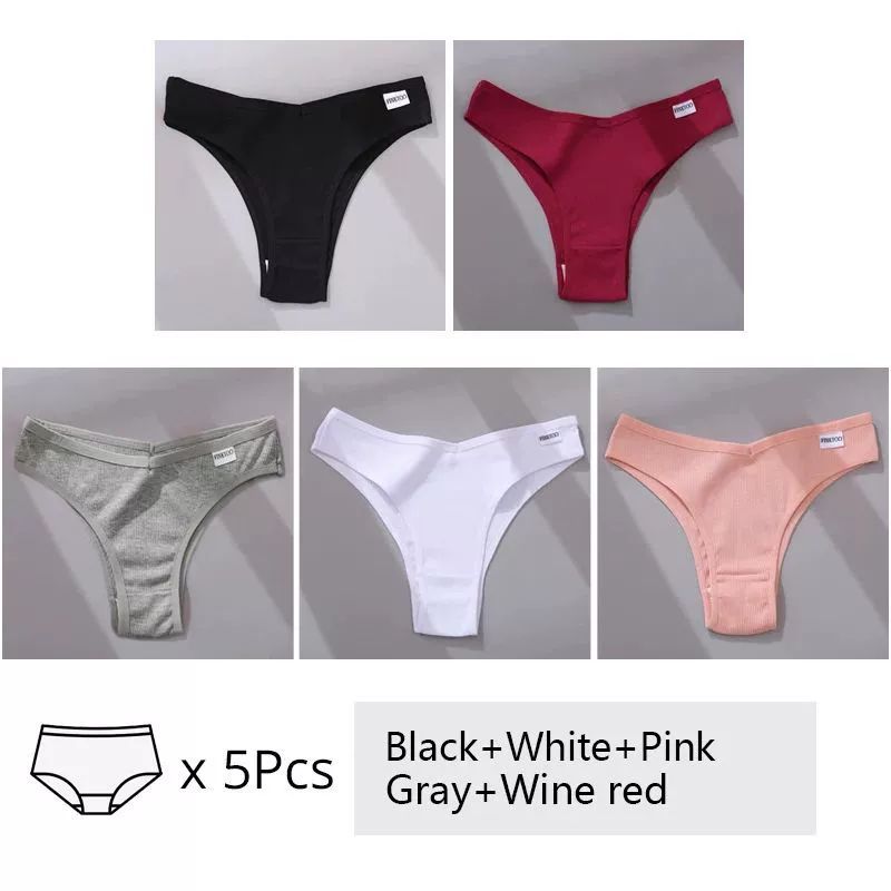 5Pcs Set Women Panties Cotton Underwear M-XL Comfo