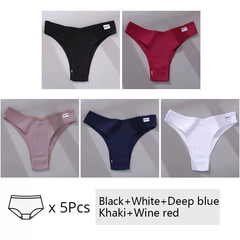 5Pcs Set Women Panties Cotton Underwear M-XL Comfo