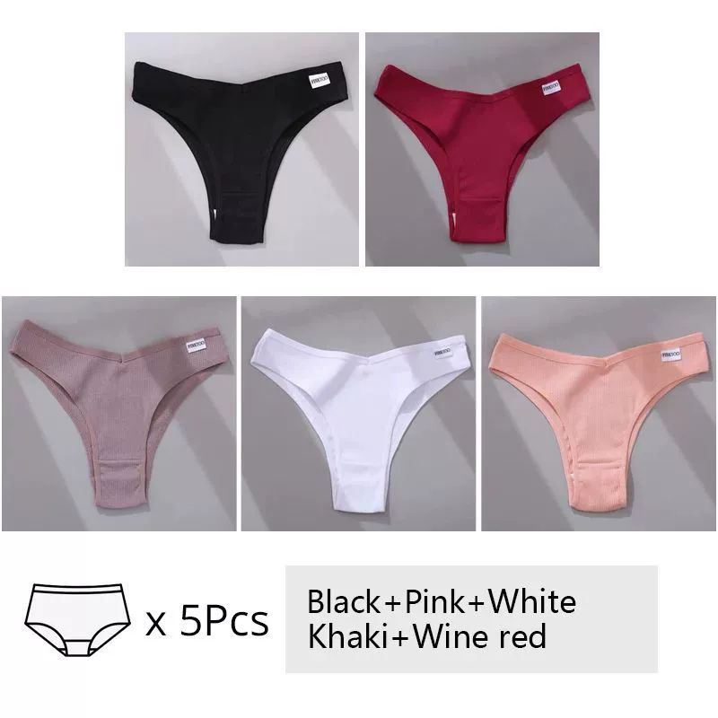 5Pcs Set Women Panties Cotton Underwear M-XL Comfo